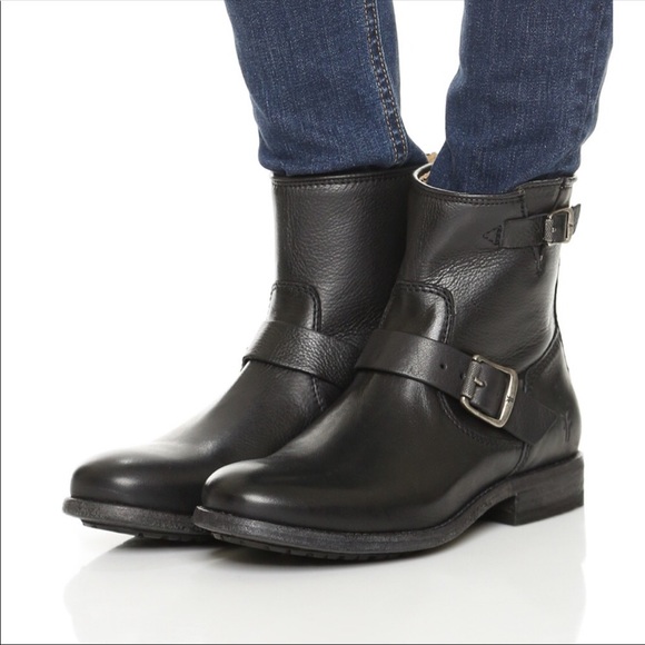 Frye Shoes - New Frye Black Tyler Leather Engineer Boots 6.5